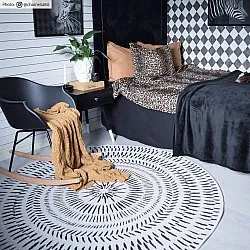 Tapete redondo - Brussels Night (cinza)