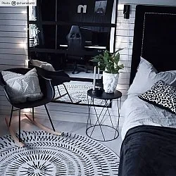 Tapete redondo - Brussels Night (cinza)