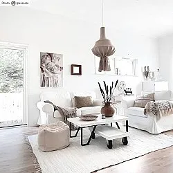 Tapete de retalhos - Silje (branco)