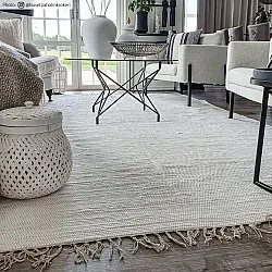 Tapete de retalhos - Silje (branco)