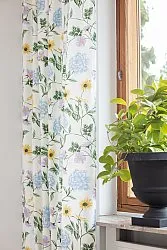 Cortinas - Cortina de algodão Dahlia (azul)