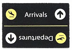 Tapete de entrada - Airport (preto)