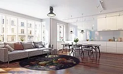 Tapete redondo - Rich Flowers (multicolorido)