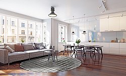 Tapete redondo - Gabes (cinza)