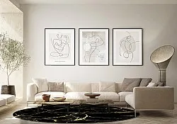 Tapete redondo - Vieste (preto/dourado)