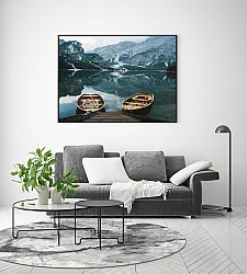 Tapete redondo - Mermer (cinza/branco)