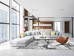 Tapete Wilton - Mermer (cinza/branco)