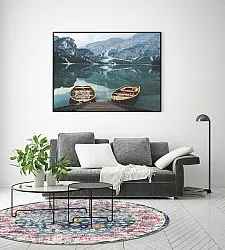 Tapete redondo - Bouhjar (azul/rosa/multicolorido)