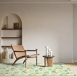 Tapete Wilton - Fleur (amarelo/verde/multi)