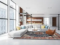 Tapete Wilton - Vakifli (azul/multicolorido)