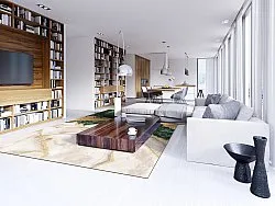 Tapete Wilton - Padova (verde/branco/dourado)