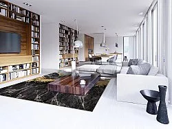 Tapete Wilton - Padova (preto/branco/dourado)