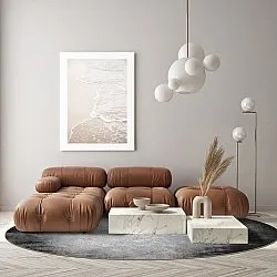 Tapete redondo - Megara (cinza)