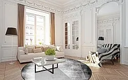 Tapete redondo - Rosia (cinza)