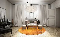 Tapete redondo - Cesano (laranja)