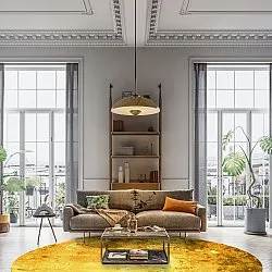 Tapete redondo - Salitto (dourado)