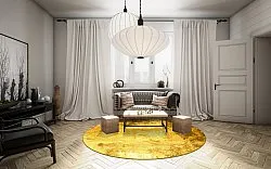 Tapete redondo - Salitto (dourado)