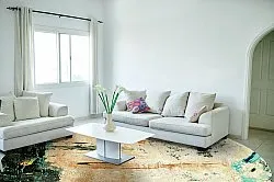 Tapete redondo - Tempes (bege/multicolorido)