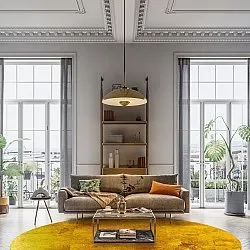 Tapete redondo - Benali (dourado)