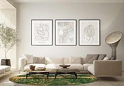 Tapete redondo - Cantoria (bege/verde)