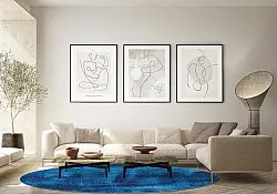 Tapete redondo - Campile (azul)