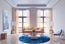 Tapete redondo - Cargese (azul)