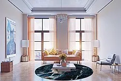 Tapete redondo - Narbolia (azul/multicolorido)