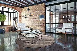 Tapete redondo - Olmedo (cinza/bege)