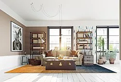 Tapete Wilton - Librilla (marrom/azul)