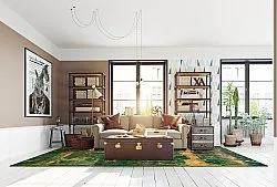 Tapete Wilton - Cantoria (bege/verde)