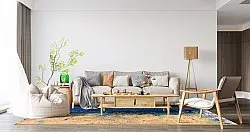 Tapete Wilton - Sindia (bege/azul)