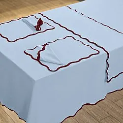 Toalha de mesa de algodão Yrsa (azul)