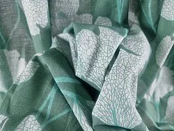 Toalha de mesa de algodão Abril (verde escuro)