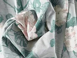 Toalha de mesa de algodão Amara (cinza/rosa)