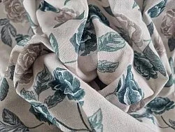 Toalha de mesa de algodão Wreath (azul)