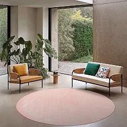 Tapete redondo - Recycled PET with viscose look (rosa)