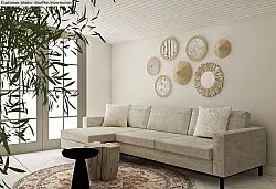 Tapete redondo - Siliana (bege)