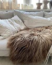 Pele de carneiro da Islândia (brun)