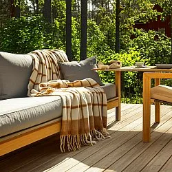 Manta em mistura de lã - Rachel (amarelo)