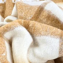 Manta em mistura de lã - Rachel (amarelo)