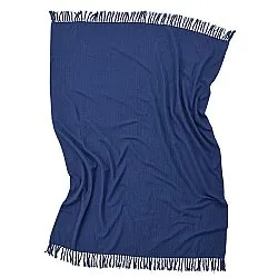 Cobertores - Veya cotton throw (azul-marinho)