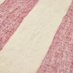 Mantas - Manta em mistura de lã - Beatriz Stripe (vermelho/branco)