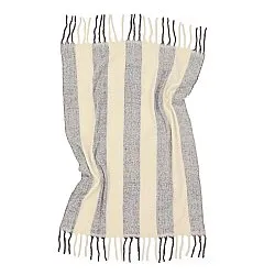 Mantas - Manta em mistura de lã - Beatriz Stripe (preto/branco)