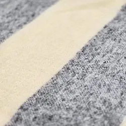 Mantas - Manta em mistura de lã - Beatriz Stripe (preto/branco)