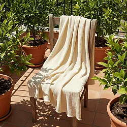 Mantas - Manta de musselina - Dorena (creme)