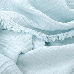 Mantas - Manta de musselina - Dorena (azul claro)