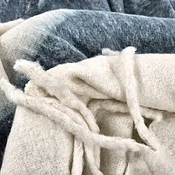 Manta em mistura de lã - Carrie (azul)