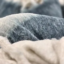 Manta em mistura de lã - Carrie (azul)