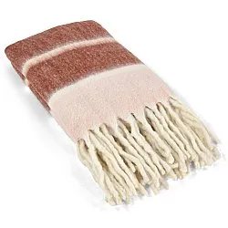 Manta em mistura de lã - Charlotte (rosa)