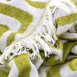 Mantas - Manta em mistura de lã - Melody (verde/roxo)